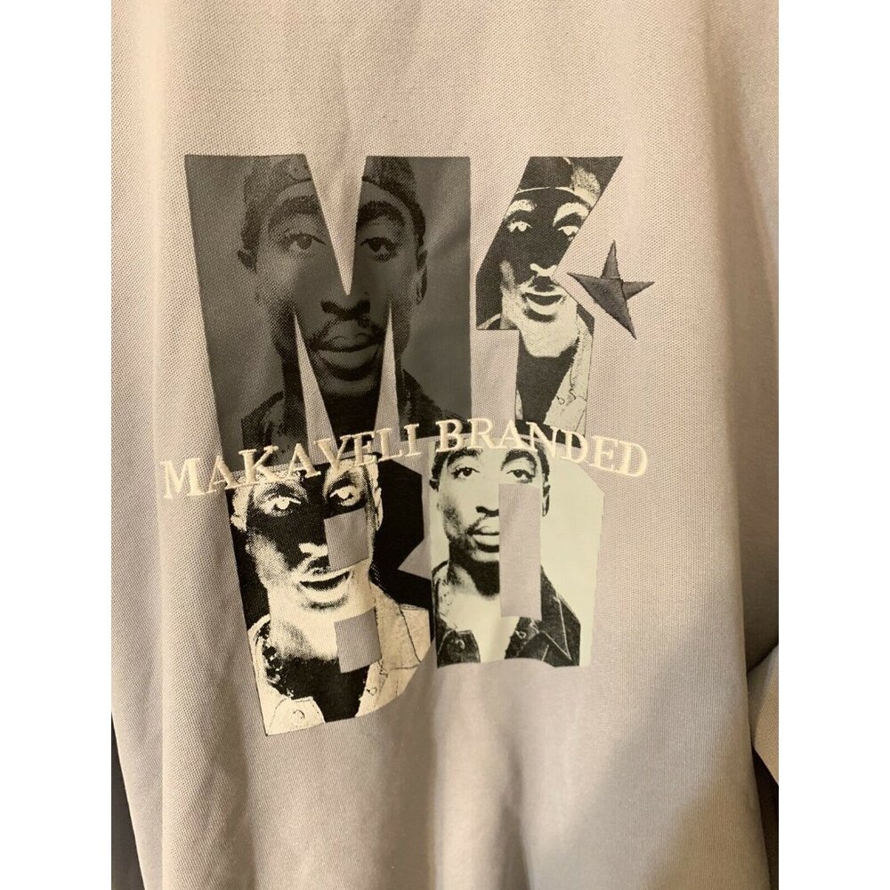 Makaveli Branded Tupac Shakur 2Pac Full Zip‎ Track Jacket - Men’s XL Gray